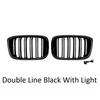 Single Double Line Front Kidney Grille For BMW X3 X4 G01 G02 2018-2021 Bumper Grill Upgrade Exterior Trim Car Styling Accessorys