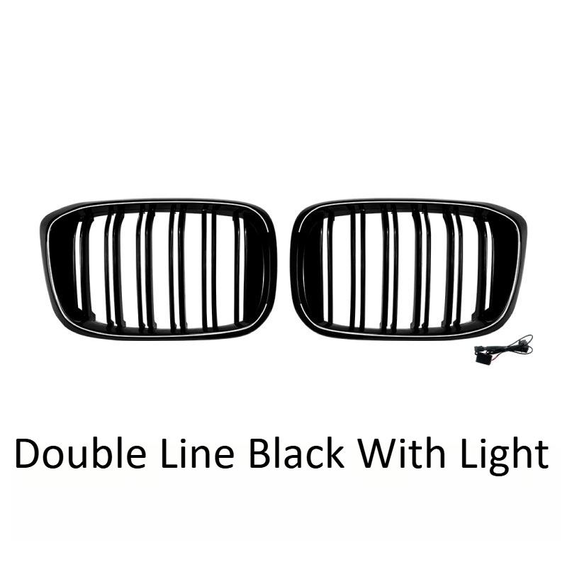 Single Double Line Front Kidney Grille For BMW X3 X4 G01 G02 2018-2021 Bumper Grill Upgrade Exterior Trim Car Styling Accessorys