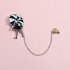 Unique Cartoon Umbrella Girl Brooch Charming Metal Badge Fashion Accessory For All