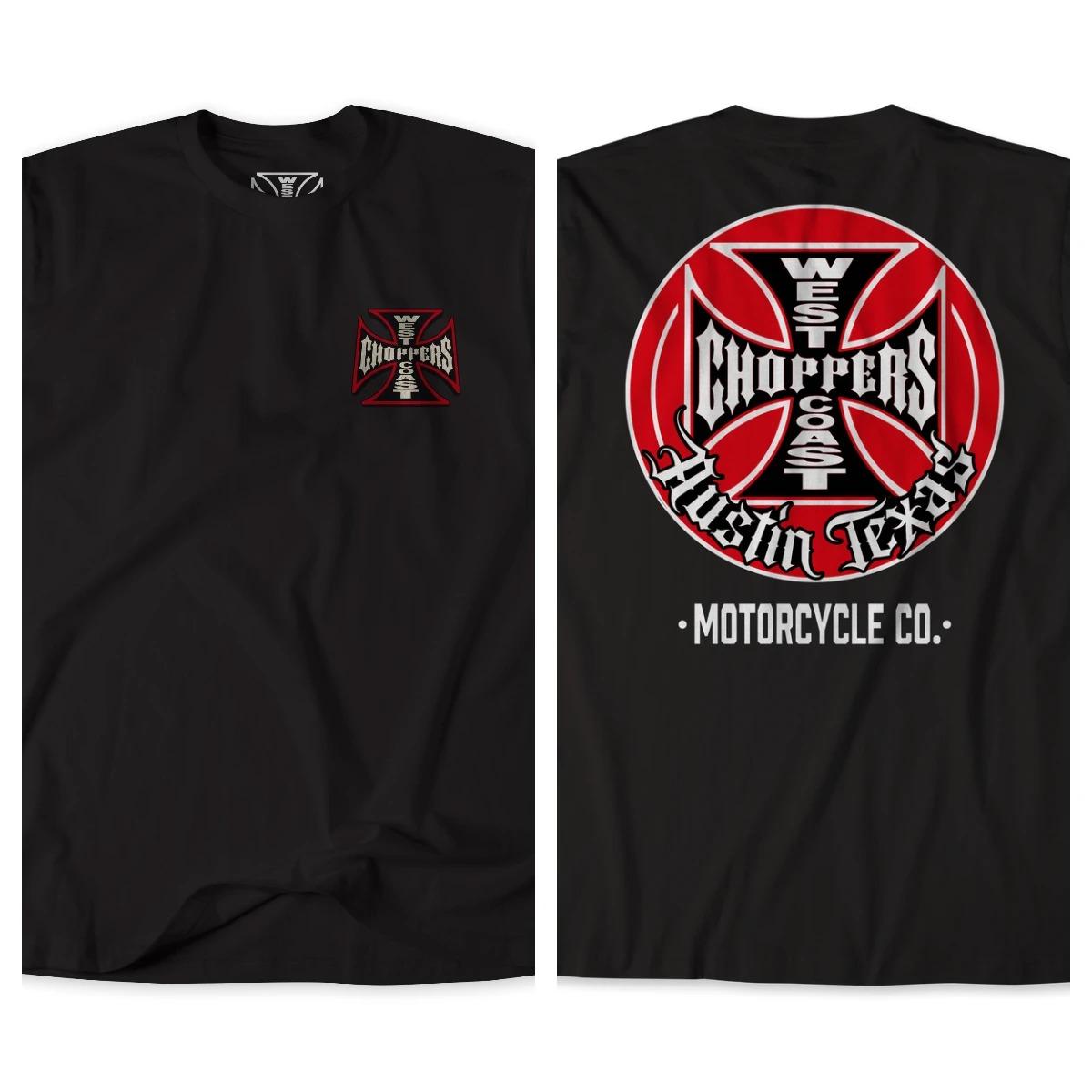 

West Coast Choppers Класичний Західноузбережний Залізний Хрест Американська Ретро Важка Повсякденна Футболка з Коротким Рукавом XXXL