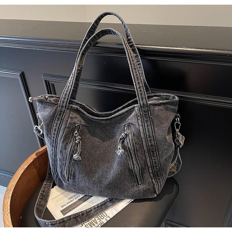 

Fashion new shoulder bag exquisite retro style tote bag simple law fashion versatile women чорний