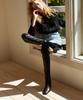 Moodnight Nora Span Knee-High Boots Leather - 3Color 6.5Cm Spandex Knee-High Boots