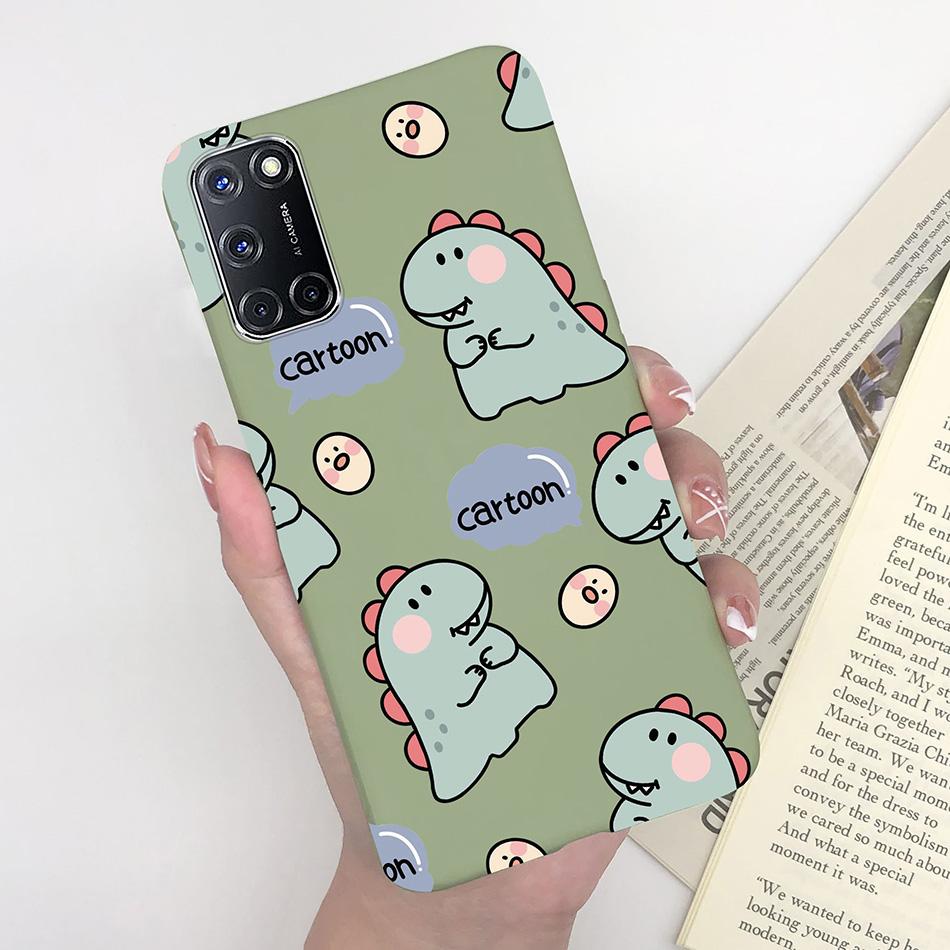 For Oppo A52 A72 A92 Case Cartoon Silicone Coque Heart Painted Cover For Oppo A72 A52 A 52 A 72 A 92 OppoA52 OppoA92 Phone Case