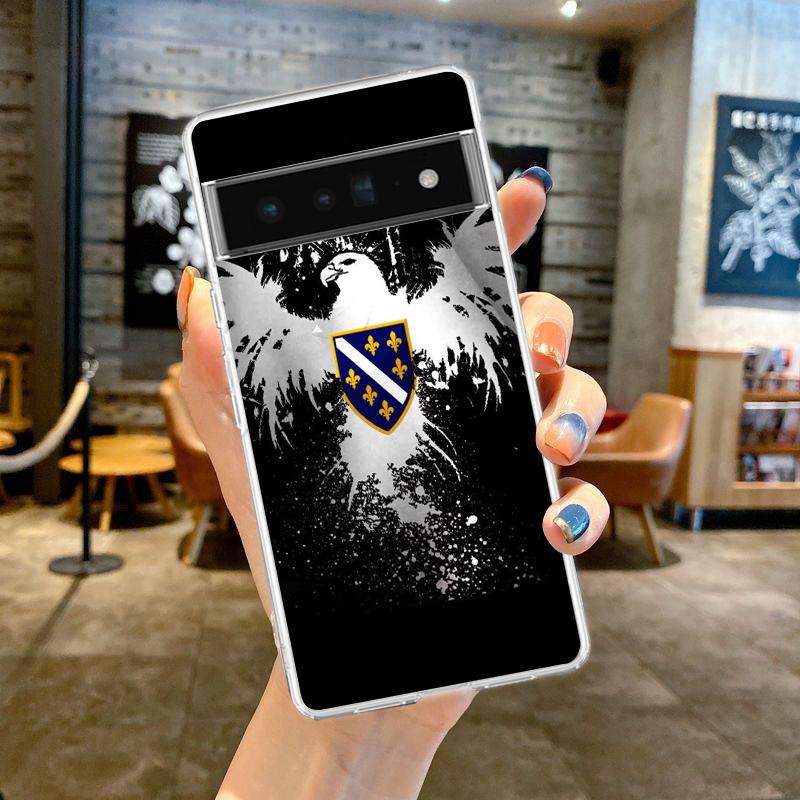 

Bosnia And Herzegovina Passport Phone Case Cover for Google Pixel 9 8 7 6 5 4 4XL Soft TPU 7A 6A 5A Pro XL 5G Transparent Shell Pixel 6