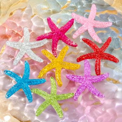 10Pcs 1.57 Inch Resin Starfish, Mini Ornaments, Decor Accessories for Home, Room, Party, Aquarium & DIY Jewelry Making