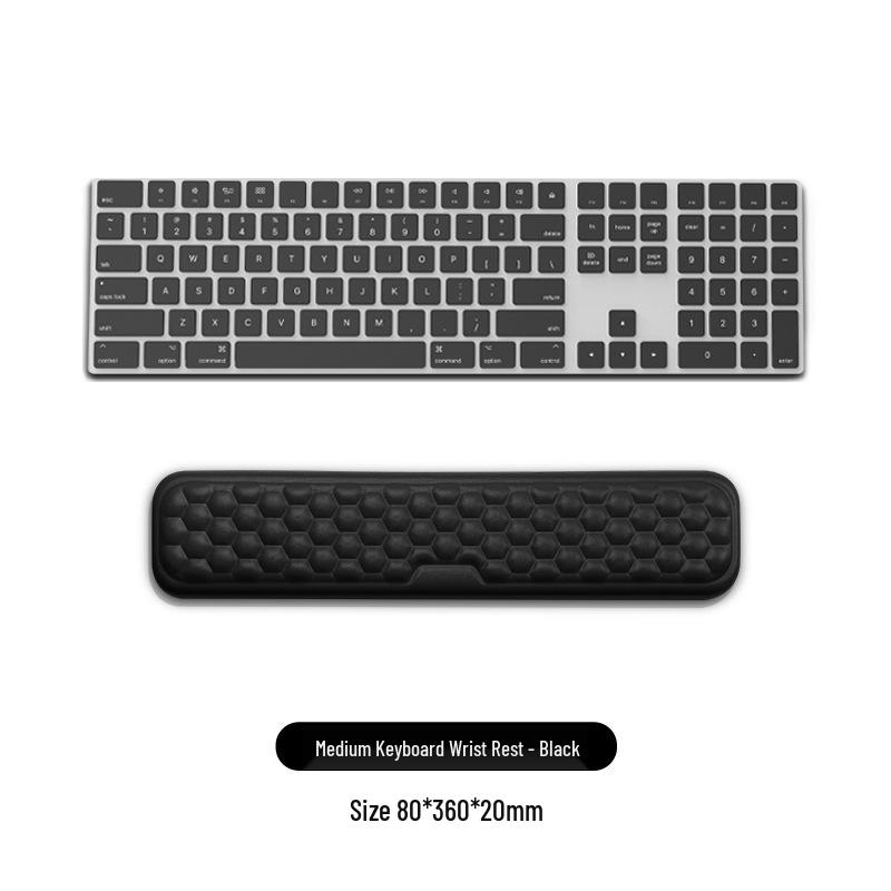 Memory Foam Wrist Support Mouse Pad & Silicone Keyboard Hand Rest