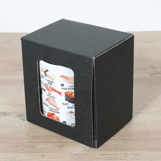 Japan-made mug sushi kanji toppings yunomi design ceramic coffee cup Japanese souvenir tradition tourism memorabilia interesting goods gift