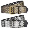 1PC Alloy Pin Buckle Punk Style Rivet Belt Jeans Belt All-match Unisex Gothic Waist Strap Belt Accessories Plus Size
