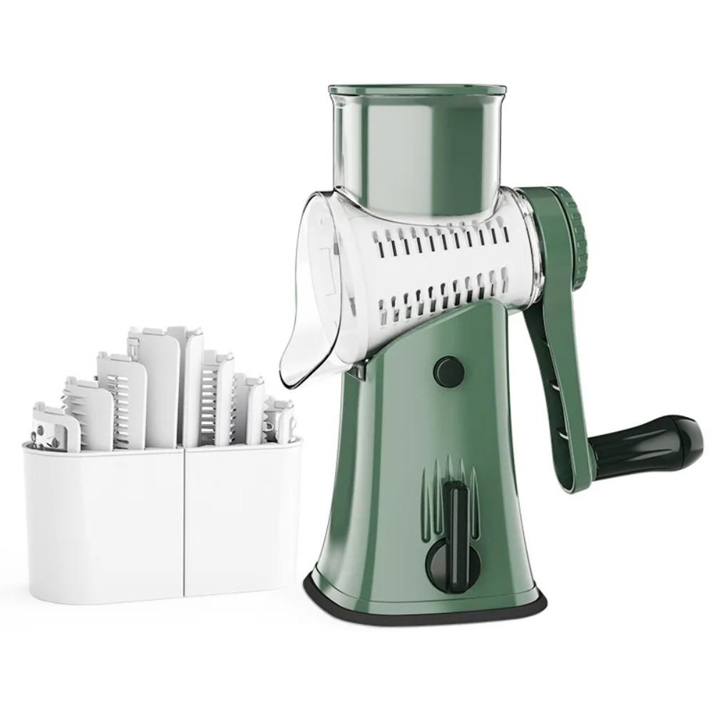 5 in 1 Drehkäsereibe Schredder Küche Mandoline Gemüse Julienne Slicer Waffelschneider Nuss Chopper JT247