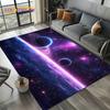 Universe Space Stars Black Hole Galaxy Earth Milky Way Carpet Rug for Living Room Bedroom Sofa Decoration,Non-slip Floor Mat