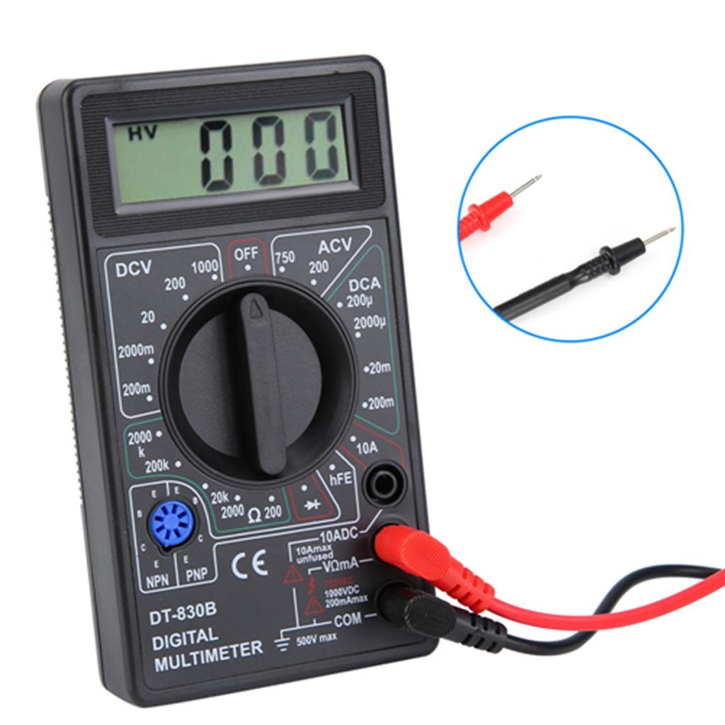DT 830B Multifunctional Portable LCD Digital Multimeter Amp Volt Ohm Tester Voltmeter Ohmmeter MeterDT 830B Black
