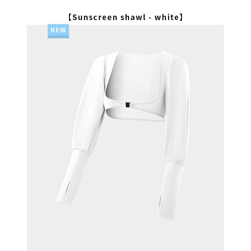 

Cooling Shawl Arm Sleeves with Finger Holes for Women Anti-UV Protection, Sun Protection Cooler Shrug for Golf L білий