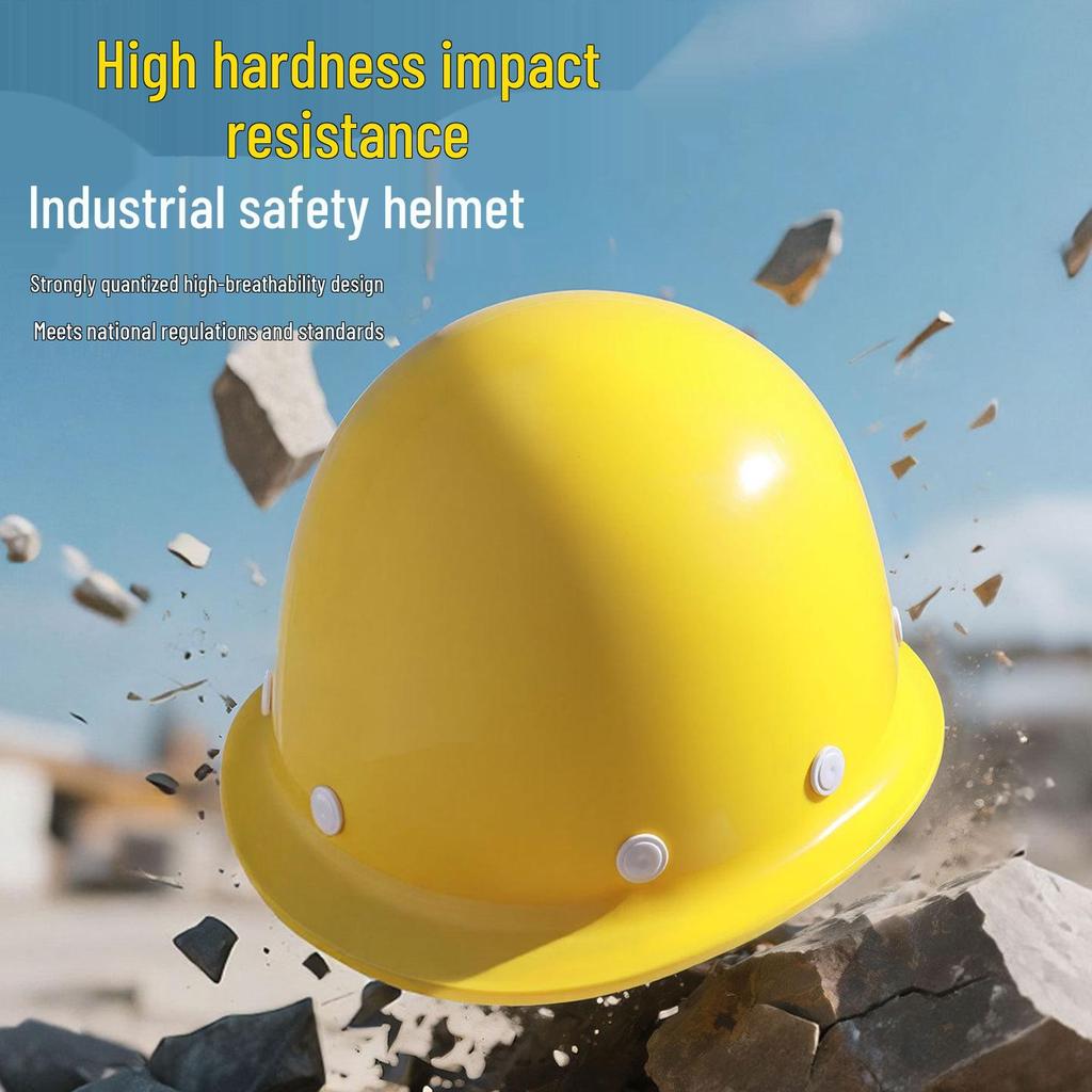 Iron Head National Standard Kung Fu Style Anti-Impact Construction Helmet - Customizable, Thickened Safety for Labor Protection.