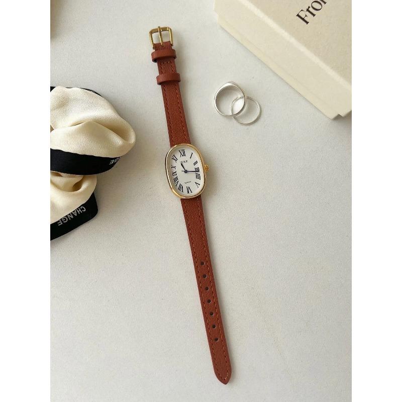 Women Quartz Watch Luxury Oval Tonneau Shaped Clock Vintage Roman Numerals Gold Sliver Steel Orologio Reloj Ladies Wristwatch