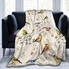 Animal Capybara Leaf Blanket Soft Lightweight Throw Blankets Cozy Flannel Bed Throws for Sofa Couch Travel Home Room Bedroom