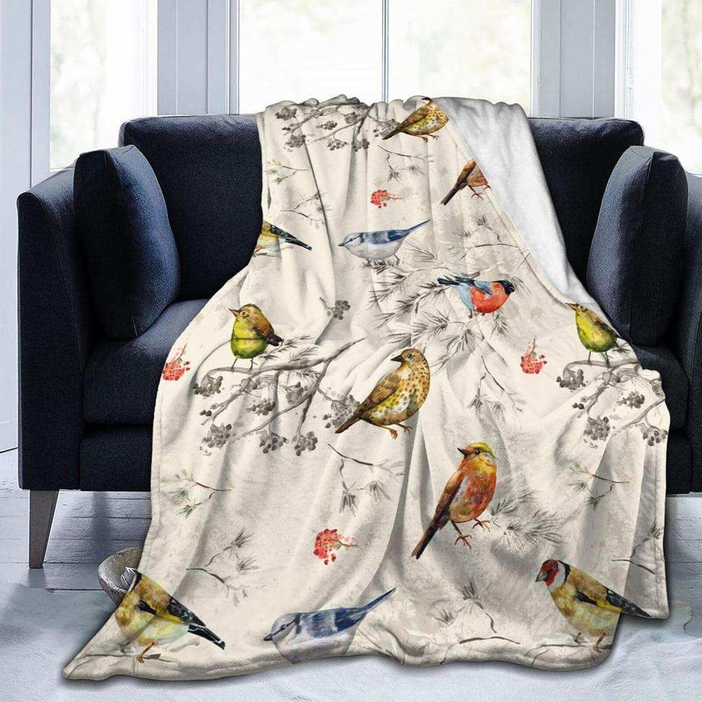 Animal Capybara Leaf Blanket Soft Lightweight Throw Blankets Cozy Flannel Bed Throws for Sofa Couch Travel Home Room Bedroom