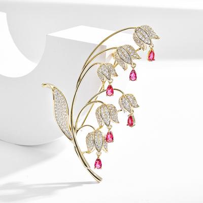 The New High -end Lily of the Valley Brooch, Temperament, Suit Jacket Jacket, Cardigan, Unnecessary Needle Flower Chest Flower Jewelry Gift