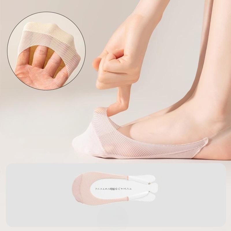 Seiden-Unsichtbare Strümpfe, Damen Sommer Leichte Netz-Riemen zum Hineinschlüpfen Anti-Rutsch Rutschfeste Dünne Style Socken für High Heels
