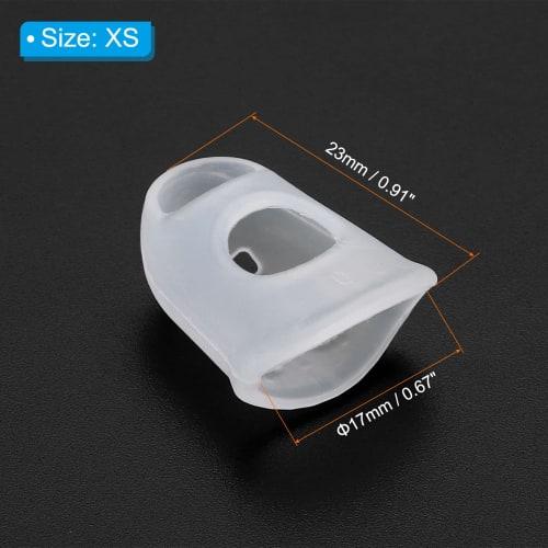 PATIKIL 17mm Innvendig Diameter Silikongel Beskyttelseshylser for Fingertupper, Gummi Fingertupper, Pakke med 15, Silikongel Beskyttelseshylser for Tommel og Fingertupper for Gitarspilling,
