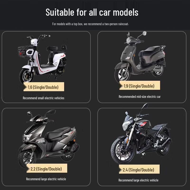 Mingchen Double-Layer Electric Scooter Rain Poncho