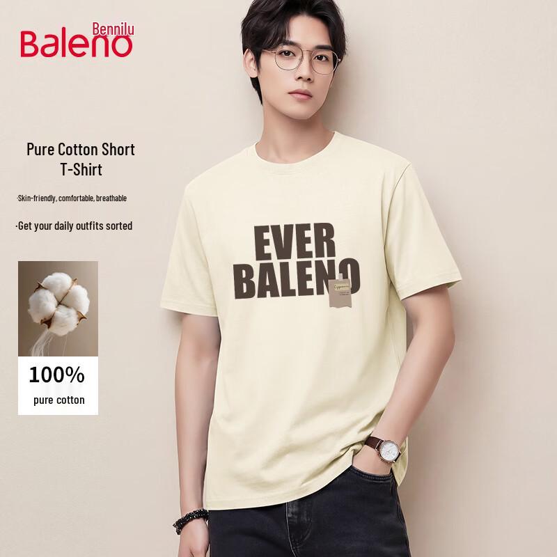 

Baleno Men s 100% Cotton Short Sleeve T-Shirt XL