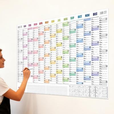 29x20 Inch Oversized 2026 Wall Calendar Large Planner with Stickers for Visual Planning, Study Task Home Office Decor