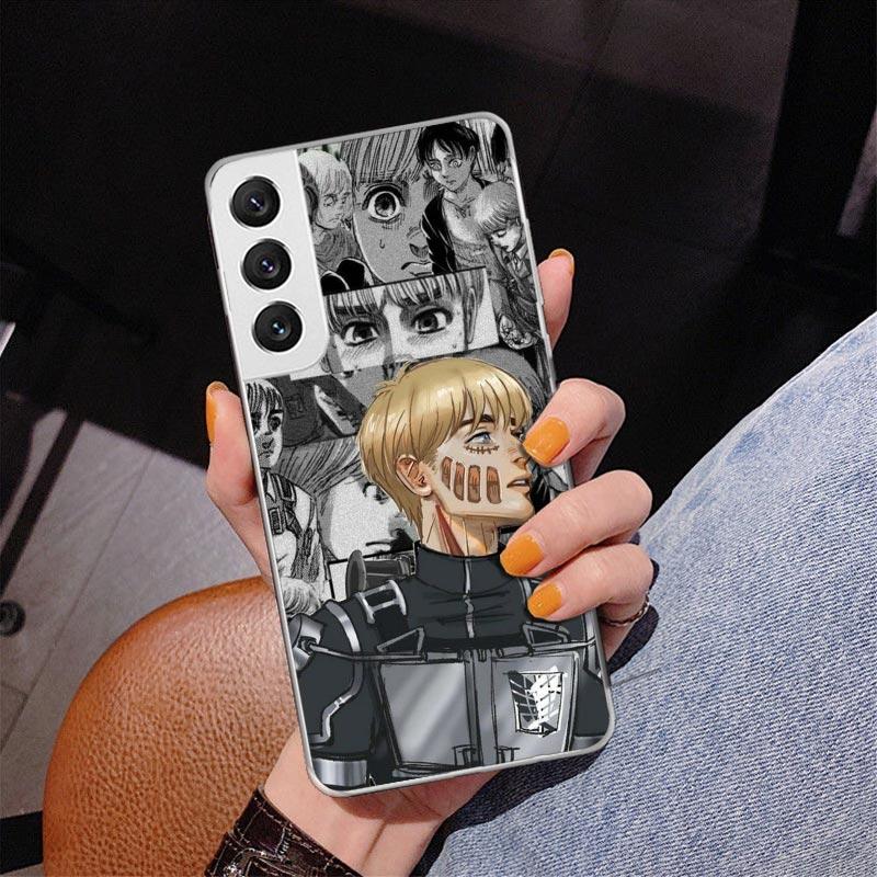 

Attack Anime Phone Case For Samsung Galaxy S24 S25 Edge S26 Ultra S23 S22 S21 Plus S20 FE + Personalized Print Cover Galaxy S24 Samsung S24 FE