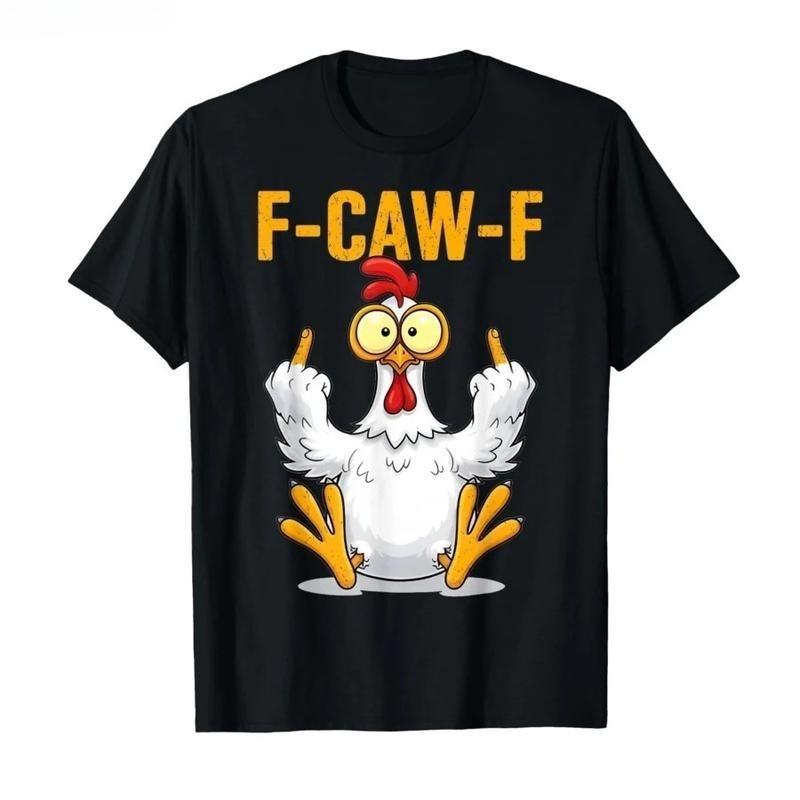 

Funny F-Caw-F T-Shirt Funny T-Shirt Soft Cotton Crew Neck Tee Summer Fashion Cas L