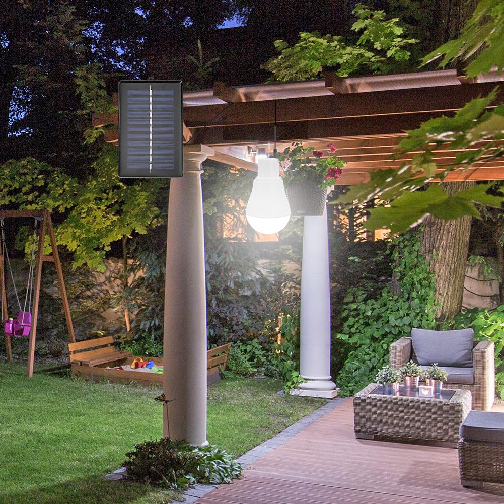 1-5Pcs Portable Solar Lamp LED Bulb 5V 15W USB Rechargable Light LED Hanging Camping Lantern Lamp Emergency Bulb Tent Light