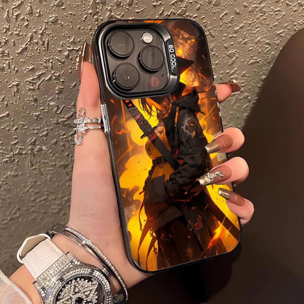 

Anime Girl Mobile Phone Case for iPhone 17 16 15 14 13 12 11 X XR XS 8 7 Air Pro Max Plus Translucent Colorful Cover iPhone 7 Plus