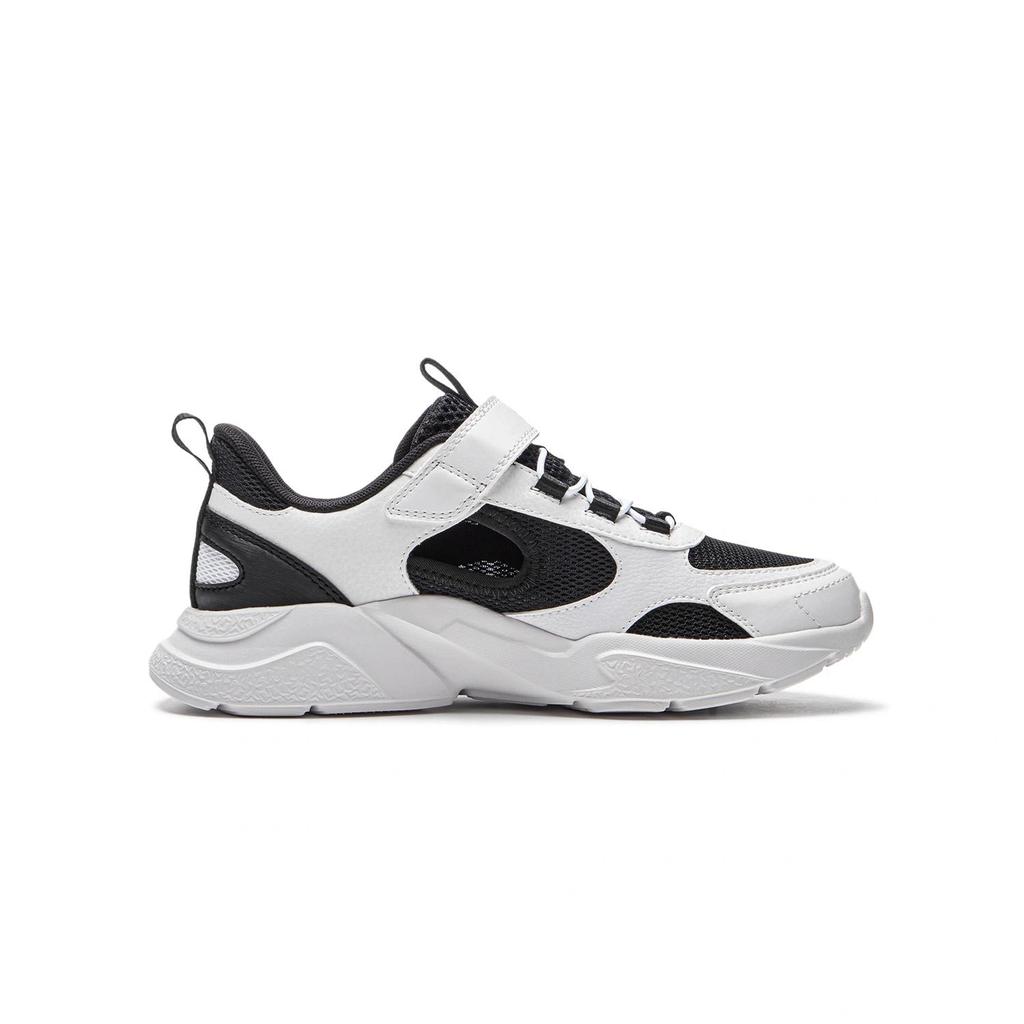 Li Ning Kids Comfortable Fashionable Versatile Durable Low-Top Casual Shoes Kids Sneaker Black Standard-White YKCU236-1
