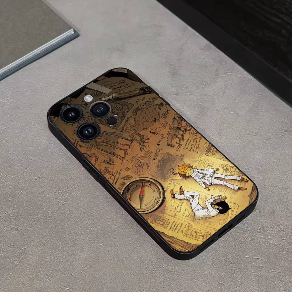 

Чехол для телефона P-Promised N-Neverland для iPhone 17,16,15,14,13,12,11 Plus,Pro Max,XS,X,XR,SE,Mini,8,7, Мягкий силиконовый черный чехол iPhone15pro