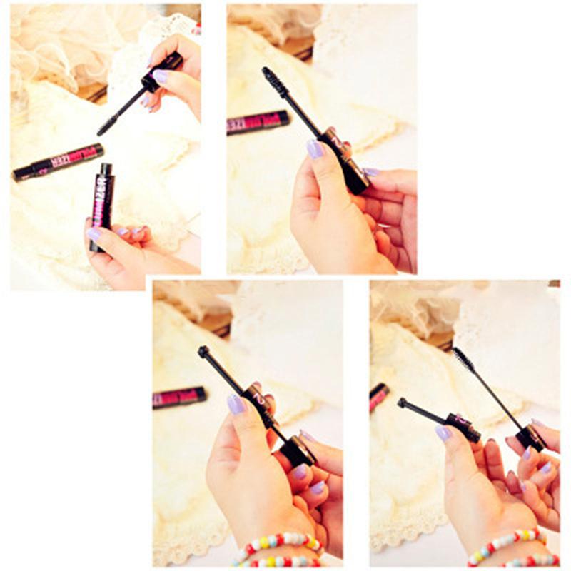 2In1 Double Purpose Mascara Waterproof Thick Lengthening Lash Extension Sweatproof Curling Brushes Eye Fiber Mascara Eyelashes