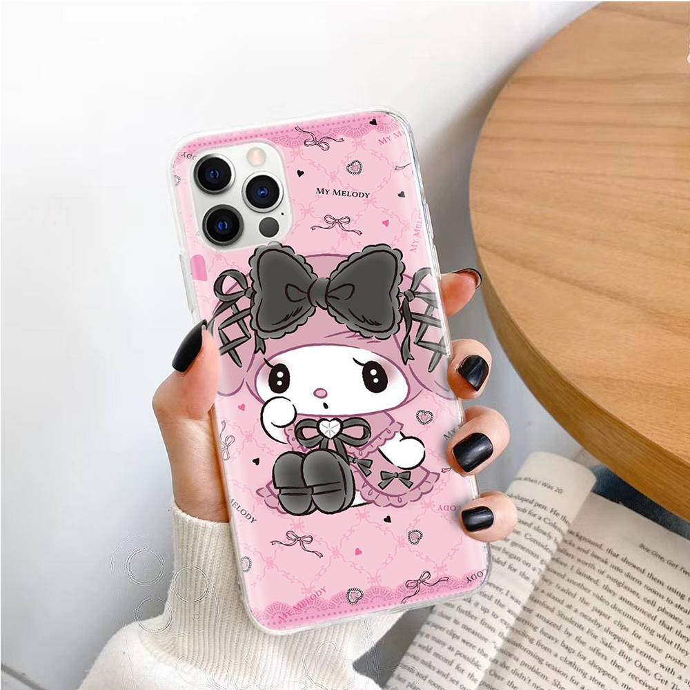 Transparente Hülle für Samsung A04 A14 A23 M33 M53 Realme 10 9 C35 C55 VIVO X80 Infinix Hot 30 Note 11 Tecno Spark 8P Pro L-13 Niedlich My Melody