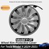Heenvn Voor Tesla Model Y 2020-2023 21 Inch Uberturbine Naafkap Beschermers Wielkap Velgrand Patch ABS Velg Beschermer Accessoires