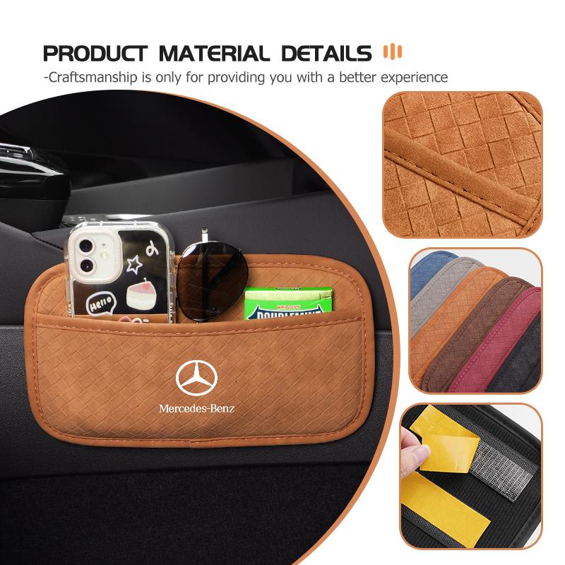 XDFMN1 Hot 2026 New For Benz Car Door Seat Back Self Pasting Multi-Functional Storage Bag For Mercedes Benz C180 C300 W124 W176 W177 C2