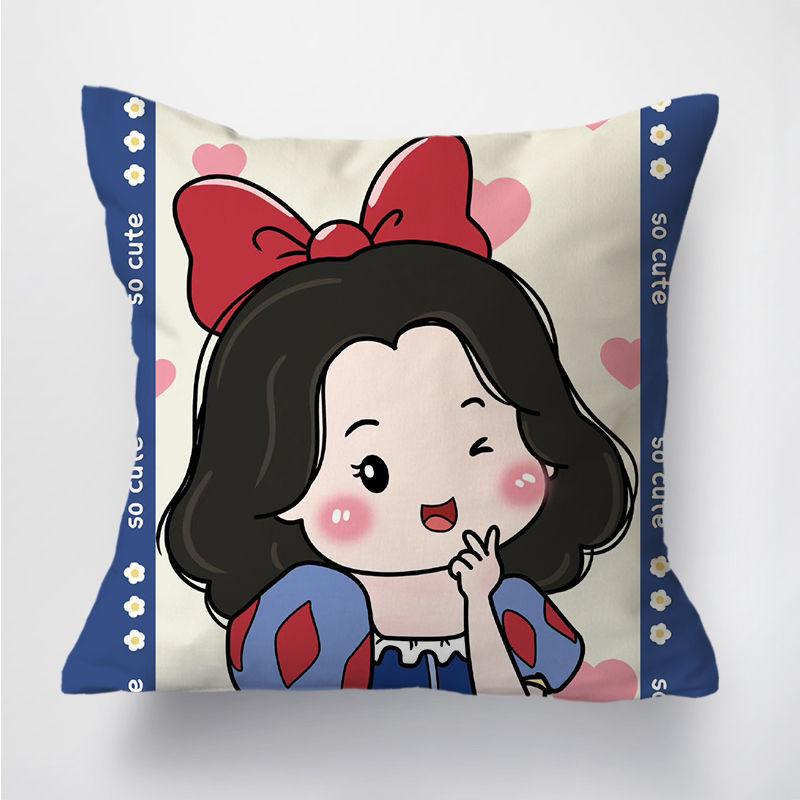 Little Rich Woman Pillow Sofa Office Lumbar Pillow Lunch Break Pillow Car Dormitory Bedroom Bedside Cushion Pillow Case