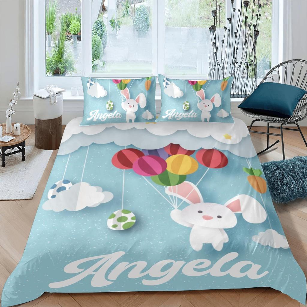 Balloon Duvet Cover Set For Kids Boys Girls Queen King Size Lightweight Down Room Decor 2 Pillowcases And 1 Duvet Cover No Quilt