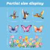 Spring Butterfly Tulips Flower Bird Static Cling Window Stickers for Bedroom Living Room Home Decoration