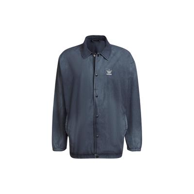 Originals Trefoil Gradient Logo Print Snap Jacket Men Outerwear Blue HK7513