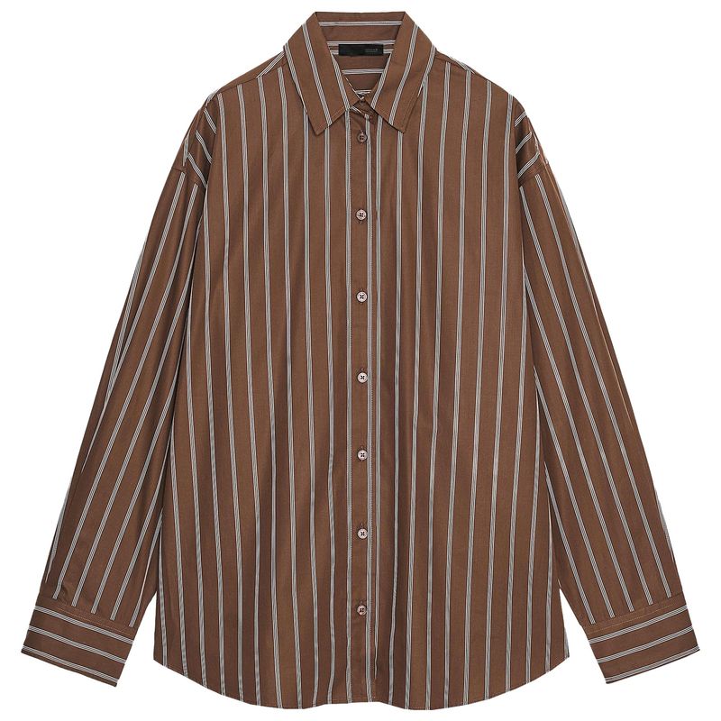 Zaprha 2025 Autumn New Fashion Loose Long Sleeve Casual Drape Shirts Women Idle Style 8522117