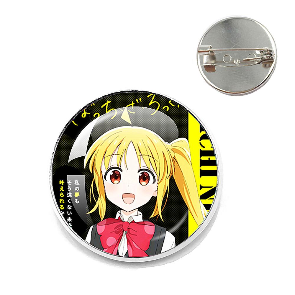 Bocchi The Rock Anime Brooch Gotoh Hitori Ijichi Nijika Kita Ikuyo Yamada Ryo Cartoon Cosplay Glass Brooch Pin For Badge Gifts