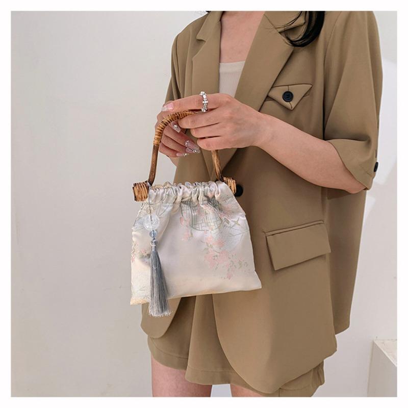 2024 New Chinese Qipao Hanfu Ancient Vine Weaving Handheld Bamboo