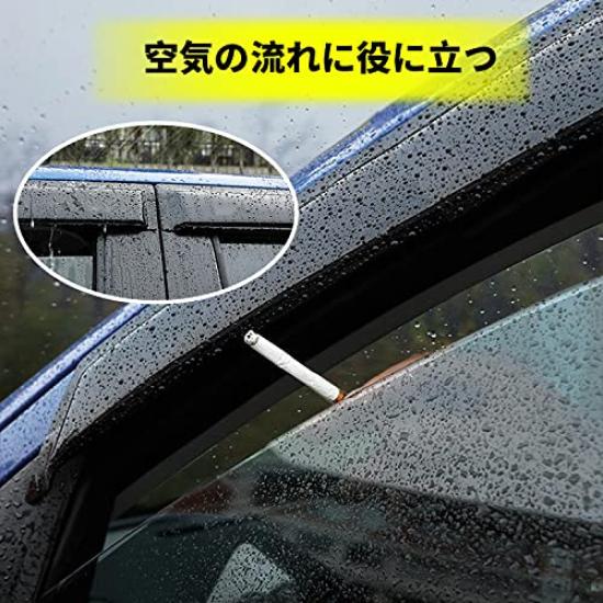 YORKNEIC Side Visors for Honda Door and Window Visors with Strong Mud Sun and Rain Custom Smoke Exterior Set of 4 N-BOX JF3/JF4 (2017-2022),