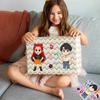 Kpop Witch Girl Cartoon Stickers Make a Face Interactive Kids Creative Dress Up Anime Stickers