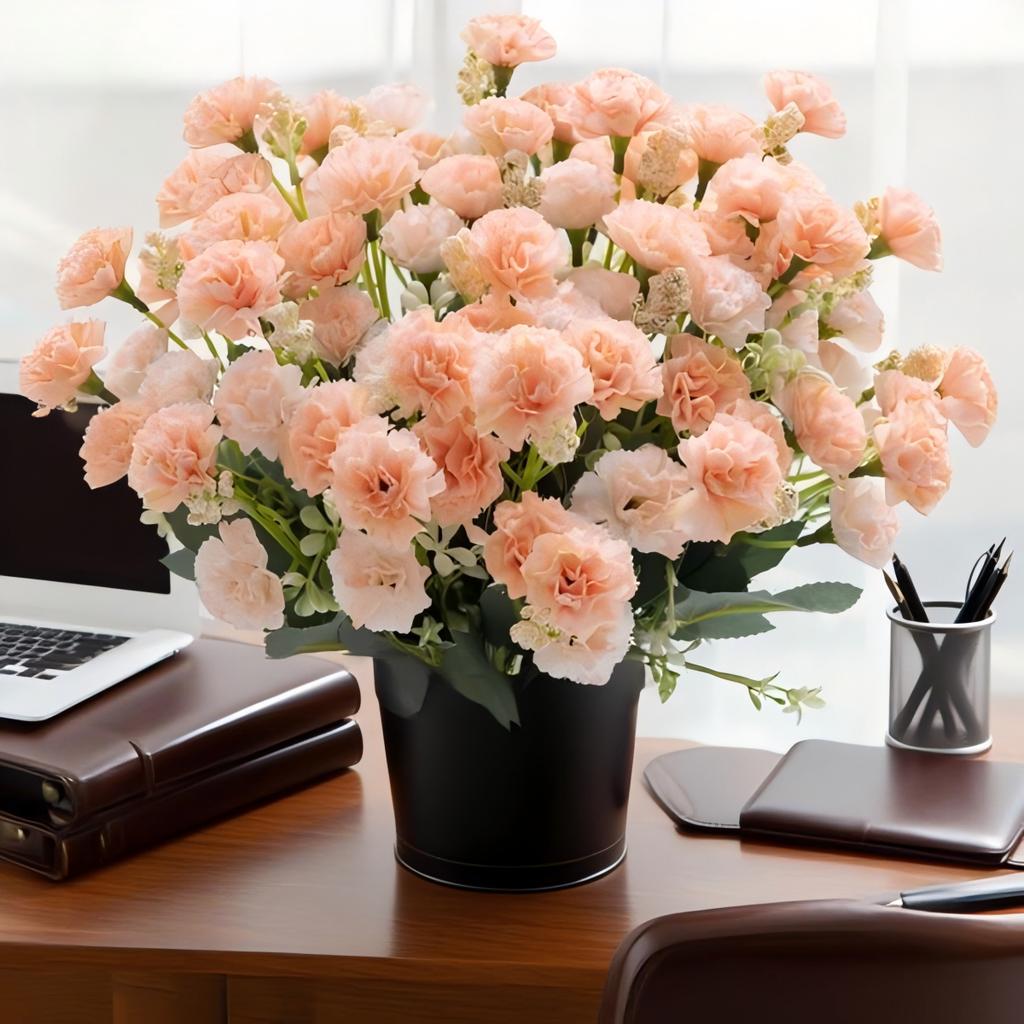 Artificial Flowers Rose Carnation Festival Wreath Accessory Outdoor Garden Courtyard Home Vase Dining Table Bonsai Wedding Decor