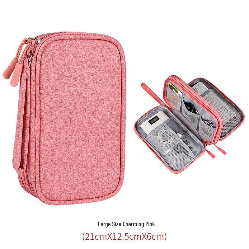 Multifunctional Digital Storage Bag with USB Flash Drive, Power Bank, and Cable Organizer
