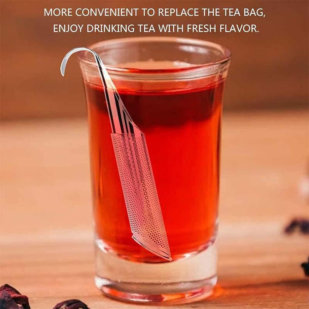 2Pcs/set Stainless Steel Tea Diffuser Strainers Long-handle Tea Filters for Loose Tea Coffee Seasonings Spices Accessories