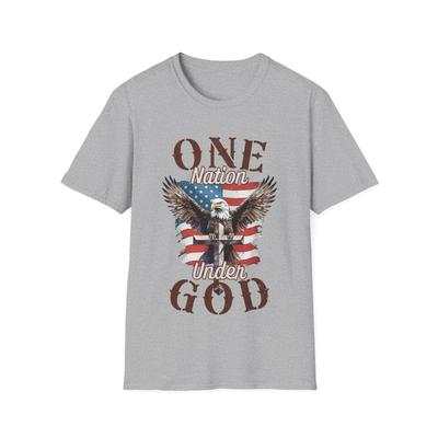 One Nation Under God Flag Eagle Shirt Unisex Patriotic T-shirt American USA Flag