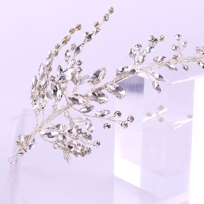 Crystal Diamond Bridal Headband Hairaccessory Happy New Year Handmade Christmas Women 3 Pcs Ornamental Alloy,metal Niancan FD686